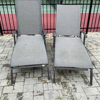 Phifertex Premier Microban Chaise Lounge Chairs Pair