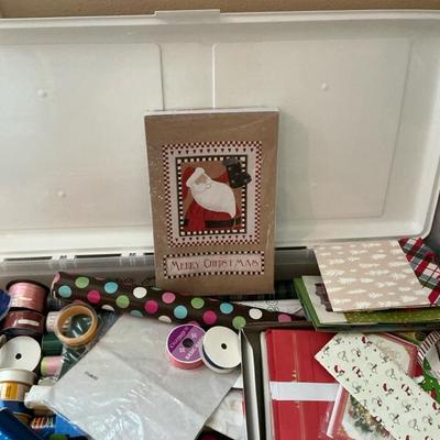 Holiday Wrapping Paper, Bows And Ribbons Large Lot