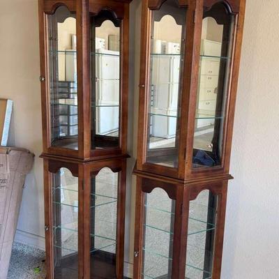 Pair of Glass Display Curio Cabinets