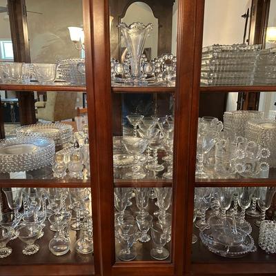 Hazel Atlas Glass Plates Collection – Set of Unique Pieces, Hutch Not Included