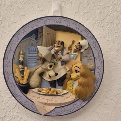 Vintage 1995 LE Disney Lady & the Tramp 40th Anniversary 3D Plate "Bella Note" - 8½" Diameter