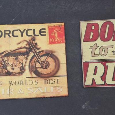 Vintage Metal Motorcycle Wall Hangings