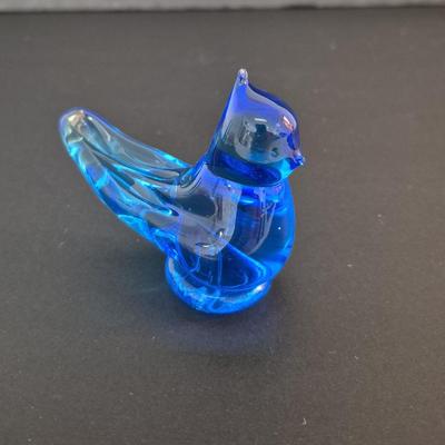 Signed Vintage 1989 Hand Blown Arkansas Bluebird of Happiness by Ron Ray