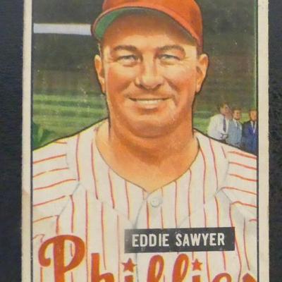 1951 Bowman #184 Eddie Sawyer MG