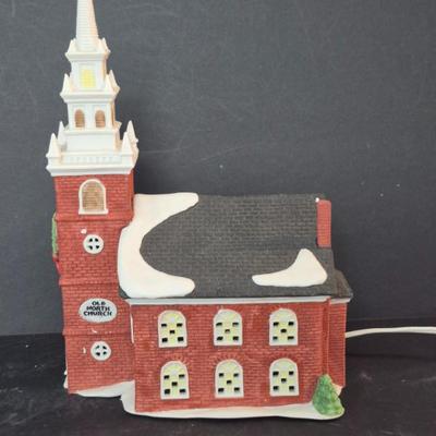 Vintage 1998 Dept. 56 New England Village "Old North Church" #56.59323 with Single Light Cord
