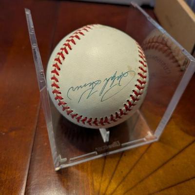 An extraordinary piece of baseball history! This official league baseball is a must-have for a serious collector, featuring the...