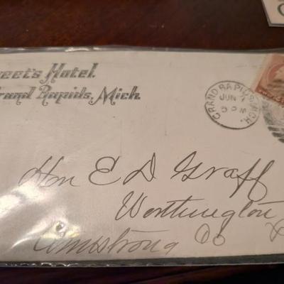 A rare piece of hotel and city history! This vintage envelope from Sweet's Hotel in Grand Rapids, Michigan, features a clear 1933...