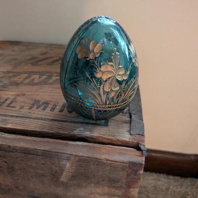 A beautiful and comprehensive collection of seven decorative glass eggs in the classic Fabergé style. Handcrafted in Russia, these eggs...