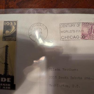 Step back to the 1930s with this lot of three vintage envelopes from the famous "Century of Progress" World's Fair in...