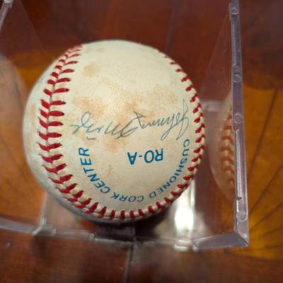 An extraordinary piece of baseball history! This official league baseball is a must-have for a serious collector, featuring the...