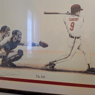 This is a beautiful, limited edition print titled "The Hit," signed by the renowned sports artist Dick Perez. Known for his...