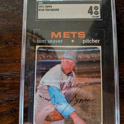 A unique piece of vintage baseball history! This card of legendary Hall of Famer Tom Seaver is from the iconic 1971 Topps set and is...