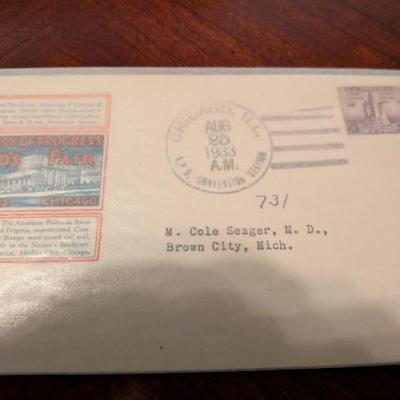 Step back to the 1930s with this lot of three vintage envelopes from the famous "Century of Progress" World's Fair in...