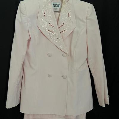 Lot 305: Four Light Pink Embroidered Women’s Formalware - Jacket/Skirt/Dress Sets