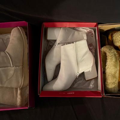 Lot 433: Women’s Boot Lot – 5 Pairs Size 8–8.5 Ankle & Mid-Calf Styles