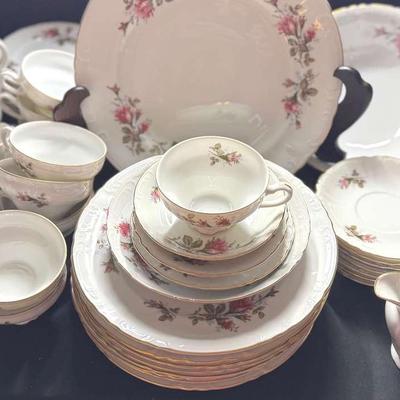 Lot 134:  Royal Rose Fine China Service For Eight Plus Tea Set