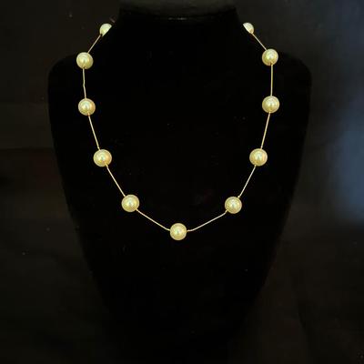 Lot 3245: Lot Of Gold, Gold Plate, And Gold Look Necklaces