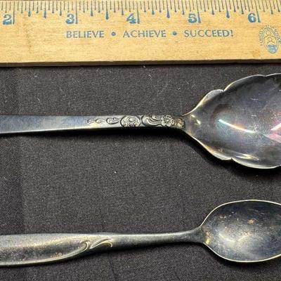 Lot 172: Two Silver like Spoons, EPNS most likely