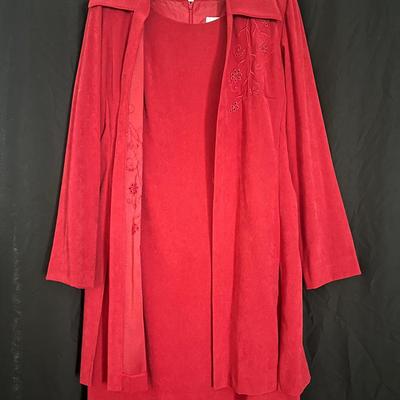 Lot 312: Four Womens Vintage Red Microsuede/Microbrushed Womens Clothing Sets 