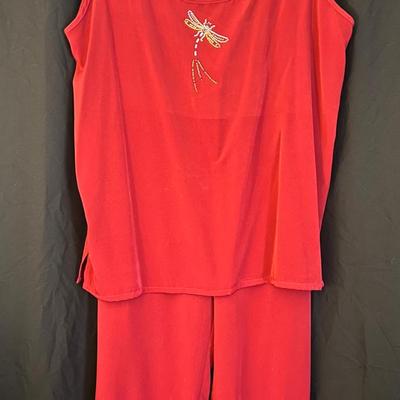 Lot 315: Four Womens Vintage Dark Red Womens Clothing Sets 