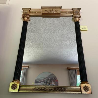 Black And Gold Framed Mirror