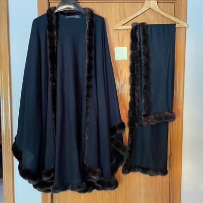 Fur Lined Cape And Shawl