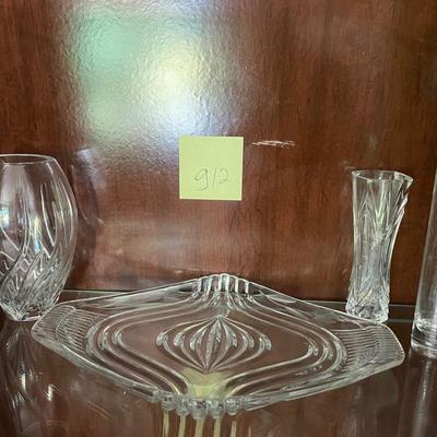 Lot Of 4 Decorative Clear Glass