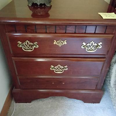 Pair Of Dark Stained Night Stands