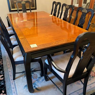 Oriental Asian Styled Dining Table And Chairs