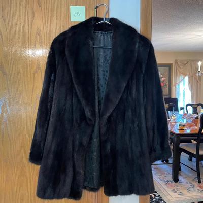 Genuine Black Mink Fur Jacket