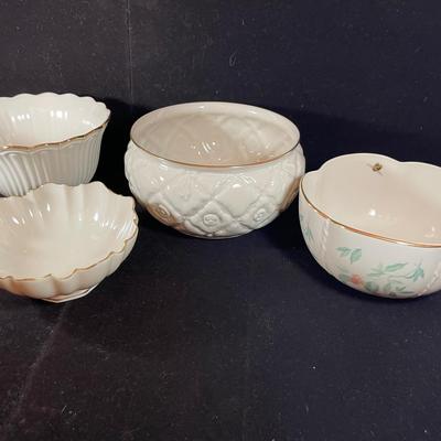 4 Lenox Ivory Bowls