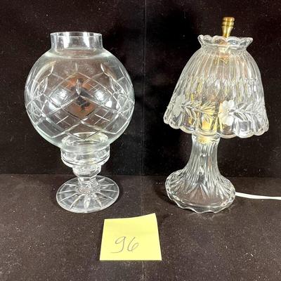 Glass Lamp And Votive