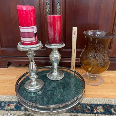 Lot With A Marble Round Tray