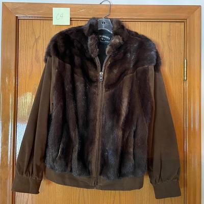 Brown Suede And Genuine Fur Jacket