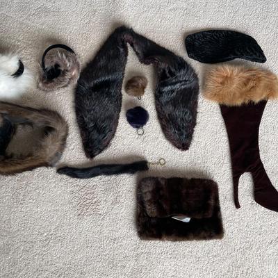 Lot Of Genuine Fur Accessories 