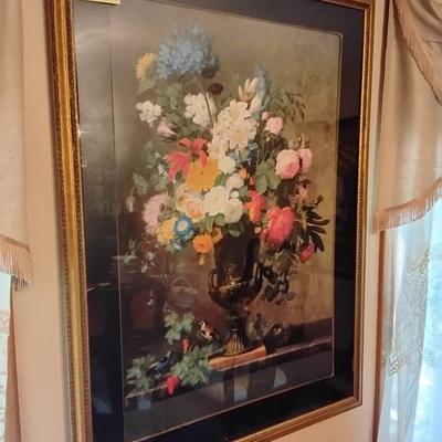 Large Framed Floral Print