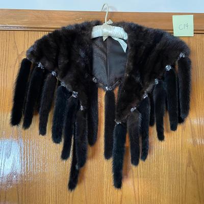 Genuine Mink Shawl With Fringe