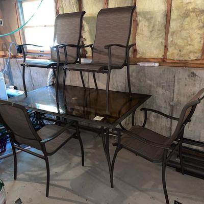 Rectangle Outdoor Patio Table And 4 Chairs