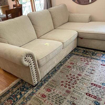 Cream Colored Sofa With Chaise Lounge 