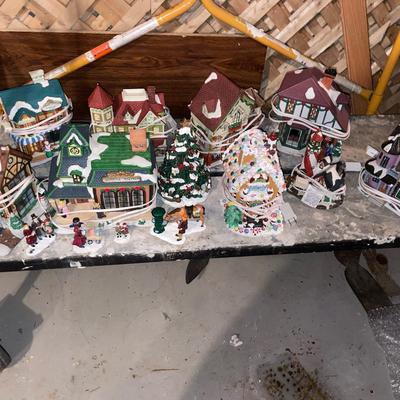 Collection Of Ceramic Christmas Village Buildings