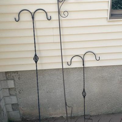 Lot Of 3 Shepherds Hooks For Plants