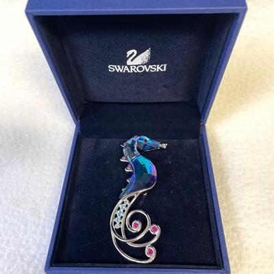 Swarovski Celaya Seahorse Brooch 