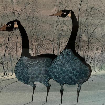 “Royal Pair” Patricia Buckley Moss Lithograph On Paper, Edition 458/1000