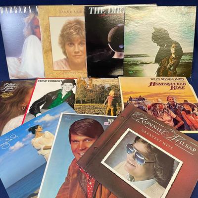 Vintage 70s 80s Country Vinyl Record Albums 11pcs