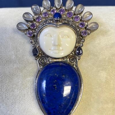 Vintage Sajen Goddess Pendant/brooch 