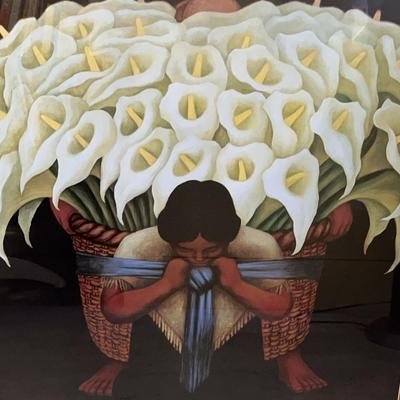 “The Flower Carrier” By Diego Rivera, Lithograph On Paper, COA