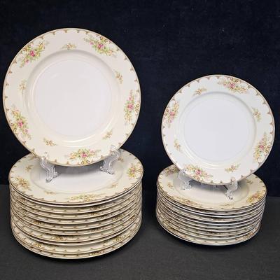Royal Embassy 'Lincoln' Porcelain China Dinner (12) + Salad (12) Plates
