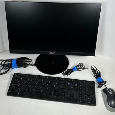 Acer 22" LCD Monitor (1), Dell Keyboard (1) + Microsoft Mouse (1)