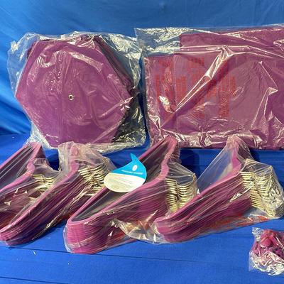 Joy Mangano 72 PC Purple Closet Organizers + Huggable Hangers 
