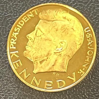 1963 John F. Kennedy 90% Gold Germany Coin 